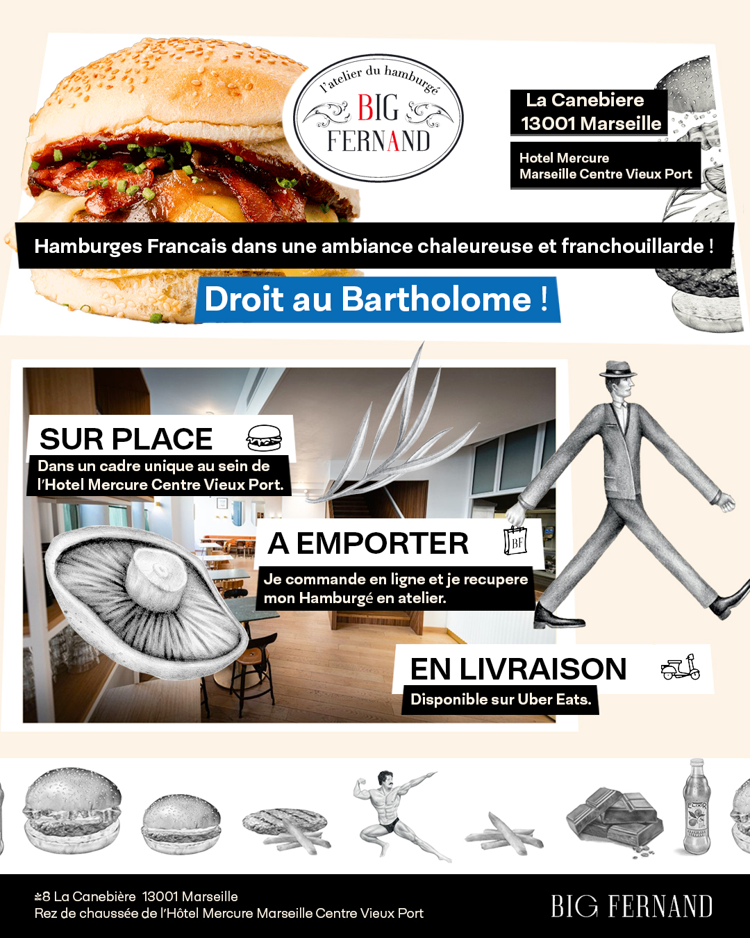 Proposition visuelle Big Fernand Marseille Canebière